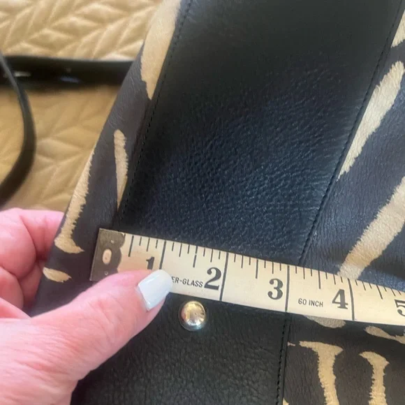 Furla Black and White Shoulder Bag with Zebra Print - Picture 12 of 14
